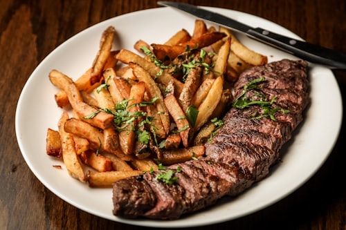 Flame-grilled T-bone steak